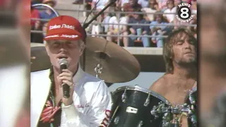 The Beach Boys perform at Jack Murphy Stadium in San Diego on May  8, 1983