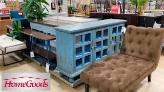 HOMEGOODS FURNITURE ARMCHAIRS COFFEE TABLES CONSOLES DECOR SHOP WITH ME SHOPPING STORE WALK THROUGH