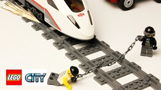 Лего поезд играем в железную дорогу с минифигурками. Лего Скоростной Поезд 60051. Новые Серии
