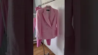 Spring pink outfits ideas - Chanel trendy cc, pink Zara blazer, pink trousers and Forever New blouse