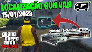 LOCALIZAÇÃO GUN VAN 16/01/2023 - GTA ONLINE - ONDE COMPRAR CANHÃO ELETRICO - LOCATION GUN VAN GTA 5