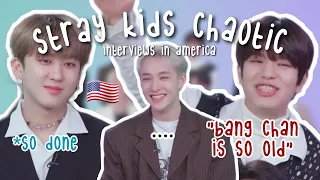 stray kids chaotic interviews in america