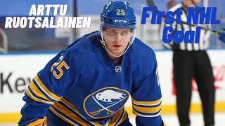 Arttu Ruotsalainen #25 (Buffalo Sabres) first NHL goal Apr 11, 2021