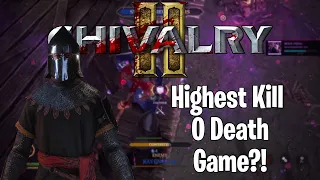 HIGHEST KILL 0 DEATH GAME!? 106 KILLS & 141 TAKEDOWNS!? (Chivalry 2)