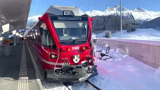 Il Trenino Rosso del Bernina - Uno spettacolo sulla neve in 4K HDR.