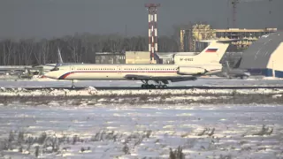 Учебно-тренировочный полет. Ту-154Б-2. Посадка, взлет с конвейера