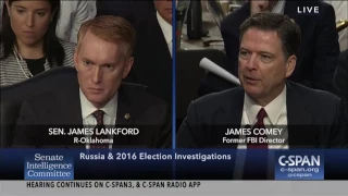 Senator Lankford Questions James Comey During Intel Hearing