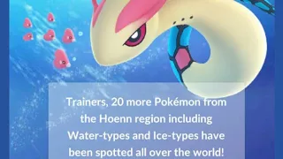 20 water/ice-type Generation 3 Pokémons released ... Pokémon Go