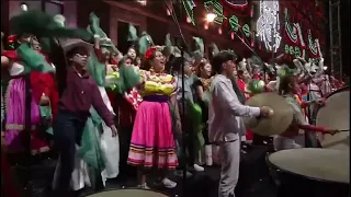 Canción mixteca en la celebración del grito de independencia Mexico