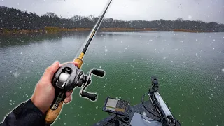 Blizzard Fishing In Hidden Texas Lakes! (Winter Bassin)