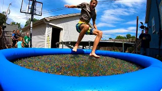 1 Million Orbeez + Swimming Pool + Trampoline