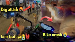 Dog attacks 😡| Kutta kaat liya|😭/ Superbike Crash 😰/ @Noor_Rider_92 #viral #viralvideo