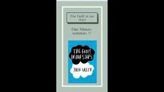 1 MINUTE SUMMARY OF HIGHEST SELLING BOOK OF ALL TIME , The fault in our stars #PART28.