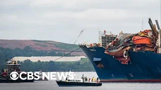 Crews refloat container ship that crashed into Baltimore's Key Bridge