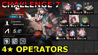 【明日方舟/Arknights】【CC#2】4 Star Operators  - Challenge 7 【Deserted Factory】