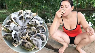 AMAZING COOKING | Katy eating raw oysters ​| Katy Kitchen