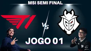 T1 VS G2 JOGO 01 SEMI FINAL - Baianalista com Brucer - MSI 2022