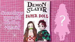 demon slayer paper doll blind bag opening | ASMR | paper diy | sanriolve