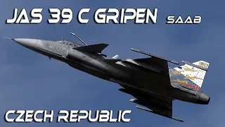 4Kᵁᴴᴰ 4K UHD Jas 39-c Gripen Solo Demo  Czech Republic Special Painted