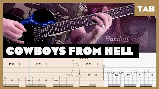 Cowboys from Hell Pantera Cover | Guitar Tab | Lesson | Tutorial | Donner