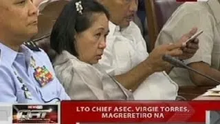 QRT: LTO Chief Asec. Virgie Torres, magreretiro na