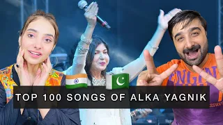 TOP 100 SONGS OF ALKA YAGNIK 🇮🇳 PAKISTANI REACTION 🇵🇰