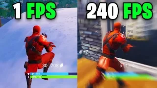 What it feels like to play in 240 FPS - Fortnite Frame rate Comparison 60 vs 144 FPS vs 240 FPS/hz