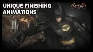 Batman: Arkham Knight - Unique and rare finishing animations (See description)