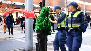 Night Fears On the street of Stockholm! Bushman Prank