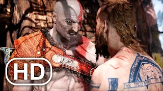 GOD OF WAR Young Beardless Kratos Vs Baldur Boss Fight Gameplay 4K ULTRA HD