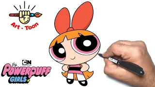 how to draw blossom from the powerpuff girls step by step easy