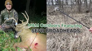 Iowa Whitetail Buck Epic Blood Trail - Matt's 2022 Bow Deer Featuring Sevr Broadhead