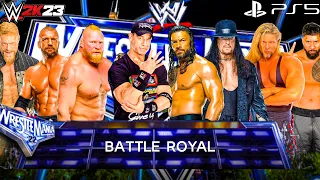 WWE 2K23 -ROMAN, BROCK,JOHN,UNDERTAKER,EDGE,TRIPLE H,KEVIN NASH , USO -BATTLE ROYAL AT WRESTLE MANIA