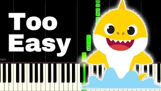 Baby Shark Song | EASY Piano Tutorial #Shorts