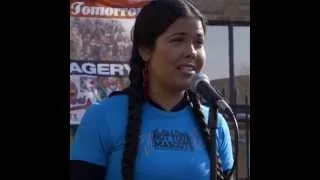 Tara Houska Speaking at the Not Your Mascot Rally