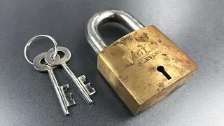 [729] Handmade Nafis 6-Lever Padlock Picked