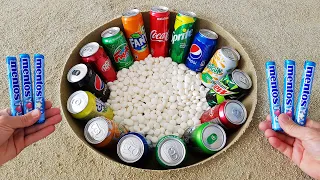 Experiment !! Cola, Pepsi, Fruko, Fanta, Sprite, Mtn Dew, Didi, Yedigün and Mentos Big Underground