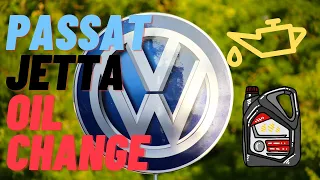 Volkswagen Passat Jetta OIL CHANGE ▶️ VW 4 Cylinder 1.8T Engine Motor Oil Change▶️ No Mess