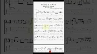 #shorts  Historia de un Amor with Guitar Tutorial + TAB