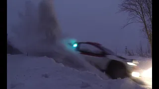 Takamoto Katsuta & Toyota GR Yaris rally1 testing in the winterstorm