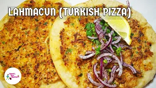 Turkish style Pizza Recipe (Lahmacun) | Lahmacun Without Oven | How to Make Lahmacun In A Pan |