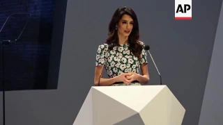 Amal Clooney speaks at 5th ICGF in Sharjah