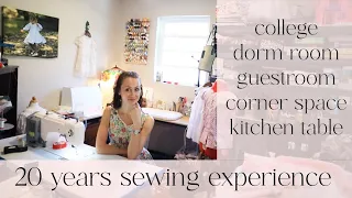 BEST PRACTICES for setting up a [tiny] sewing space
