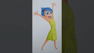 Time lapse drawing of Joy from Inside Out #insideout #drawing #shorts