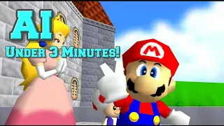 AI beats SM64 in UNDER 3 MINUTES!!!