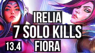 IRELIA vs FIORA (TOP) | 7 solo kills, 1.3M mastery, 11/2/2, 400+ games | KR Challenger | 13.4