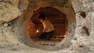 Amazing Girl Built The Most Incredible Under Earth Home, Girl Solo Bushcrafts EasyCraftsDiy01