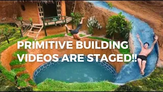 The Dark Truth of Primitive Technology Builders: VIDEOS are STAGED!!