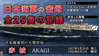 日本海軍の空母　全25隻の記録