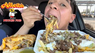 Alberto’s Carne Asada Fries + Asada Quesadilla Mukbang